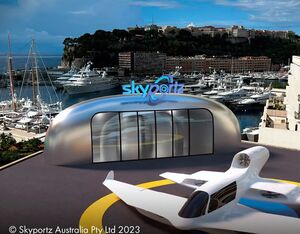 Skyportz said it has partnered with several specialist companies on the construction and activation of its modular vertiports. This includes companies that will help provide weather data, air traffic management systems, booking services, battery charging, last mile logistics and aviation operations. Skyportz Photo