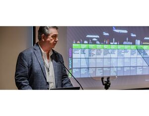 Arthur Gilmore, President and CEO of Gilmore Group, during his presentation at eVTOL Insights' London Conference earlier this year.