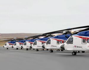 Bristow Sikorsky S-92s at rest in the Shetland Islands. Axnes Photo