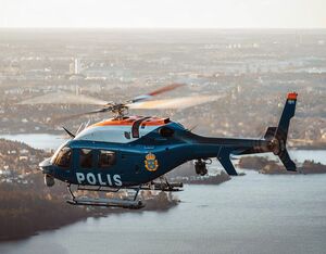 Every year, the Swedish National Police (SNP) boasts over 4,500 completed missions due to the stability and readiness of the Bell 429. SNP Photo
