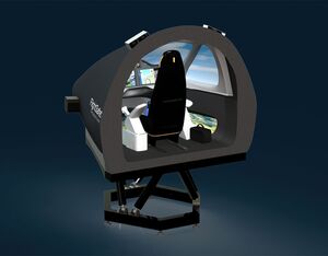 A digital rendering of the proposed Lilium Jet cockpit simulator to be developed by FSI. (credit: Liluim)