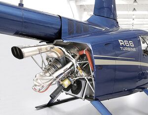 The Rolls-Royce RR300 was developed as a derivative of the M250 turboshaft engine, and has been powering the R66 helicopter for nearly a decade. Rolls-Royce Photo