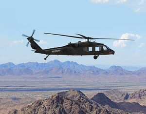 Sikorsky’s Optionally Piloted BLACK HAWK helicopter with the MATRIX autonomy system demonstrates contested logistics resupply without humans on board at U.S. Army’s Yuma Proving Ground, October 2022. The MATRIX system forms the core of DARPA’s ALIAS (Aircrew Labor In-cockpit Automation System) project, designed to exponentially improve the flight safety and efficiency of rotary and fixed-wing aircraft. Rain and Sikorsky will collaborate to demonstrate the capability of autonomously flown helicopters to attack wildland fires at the earliest stage. Photo by Sikorsky, a Lockheed Martin company.