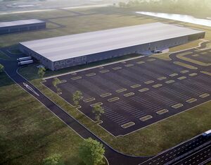 A rendering of Archer's high-volume eVTOL manufacturing facility in Covington, Georgia. Credit: Archer Aviation.