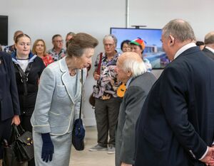 HRH The Princess Royal met the charity’s co-founder Dr Neville Silverston. Magpas Air Ambulance Photo