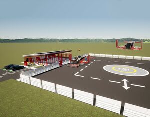 Volatus Infrastructure & Energy Solutions offers three modular vertiport designs and charging stations for electric vehicles. Volatus Image