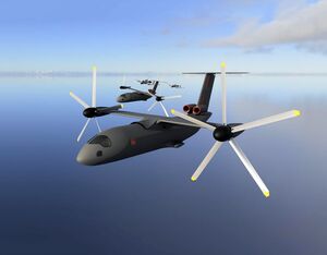 The University of Maryland took first place in the Graduate category with Arion, a tiltrotor high-speed vertical takeoff and landing aircraft. Vertical Flight Society Image