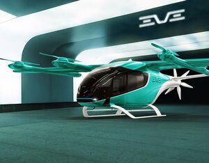 Eve’s eVTOL is scheduled to begin deliveries and enter into service in 2026. Eve Air Mobility Image