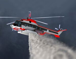 The partnership aims to develop of an advanced aerial firefighting system tailored for the Airbus Super Puma family of helicopters. DART Aerospace Image