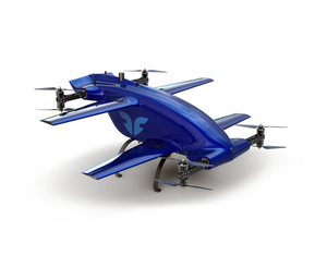 Blueflite’s all-electrical drone design has vertical take-off and landing capabilities, high maneuverability and is rugged, scalable and versatile. Blueflite Image