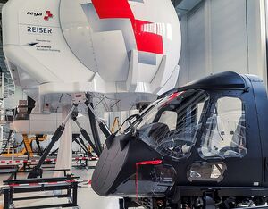 The new simulator incorporates interchangeable cockpits for Rega’s helicopter types: the Airbus H145 and H125, and Leonardo AW169. Rega Photo