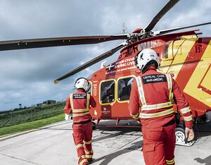 Currently, when the AW169 is away having its annual maintenance, the charity leases a backup AW109 aircraft from air operations partner Castle Air, so they can continue to respond to critical care missions by air. Cornwall Air Ambulance Photo