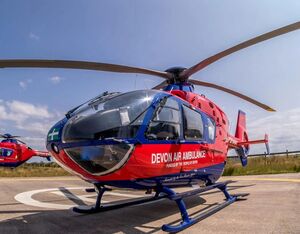 The extensive network of 200 surveyed landing sites has allowed its aircraft to land in many towns and villages across Devon at night, enabling specialist medical crew to reach patients quickly and safely. Devon Air Ambulance Photo