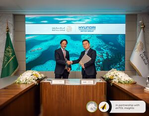 John Pagano (left) Dongkun Lee (right), Signing the MOU at RSG Headquarters in Riyadh on March 24th