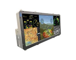 The Astronautics IBEX LAD is a fully-redundant, resistive multi-touch 20 x 8-inch video display that supports flight, navigation, engine, and mission system functions and symbology generated by an external computing source. It delivers both superb optical performance and ruggedness in extreme environments at an affordable price point. Astronautics Photo