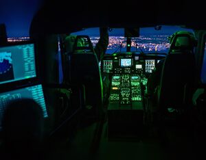 The full flight simulators offer an immersive and realistic training, with features such as cockpit vibration, smoke generation, 3D clouds, night, and NVIS/NVG visual scenes. Coptersafety Photo