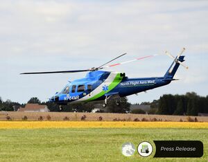 This new Sikorsky S-76 C++ replaces the air ambulance provider's previous former Sikorsky S-76 B helicopter. Corewell Health Photo