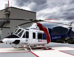 The aircraft is currently on contract with British Columbia Emergency Health Services (BCEHS), who operates the BC Ambulance Service. Summit Helicopters Photo