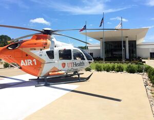 UT Health East Texas Air 1 now has three EC135s with IFR capabilities. Metro Photo