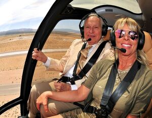 Papillon Grand Canyon Helicopters founder Elling Halvorson with his daughter, Brenda, who is now CEO of the company. Skip Robinson Photo