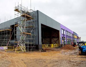 Pictured is the current status of the iAero facility. Construction is due to be completed later this year, with the center to fully open in 2021. Willmott Dixon Photo