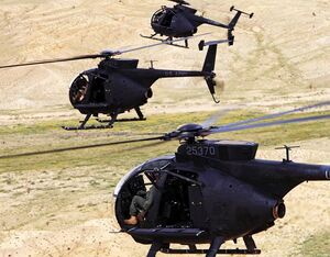 H-6 Little Birds of the 160th Special Operations Aviation Regiment. Ted Carlson Photo