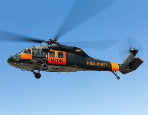 Through Helinet’s partnership with the Black Hawk’s two private owners, the aircraft is supported by a team of pilots, a fuel truck, back-up equipment and maintenance technicians. Helinet Photo