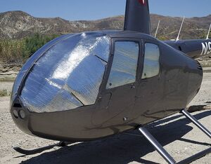 Rotor Accessories’ R44 sunshades protect both the helicopter’s avionics and the interior from heat and UV damage. Rotor Accessories Photo
