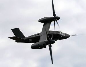 The Bell V-280 Valor transitions into forward flight, where it has achieved 300 knots. Bell photo