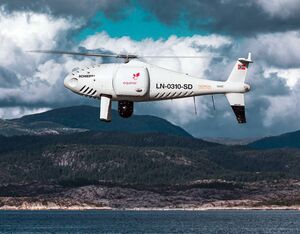 The unmanned delivery distance was 62 miles, which the Camcopter S-100 was able to successfully complete. Schiebel Photo